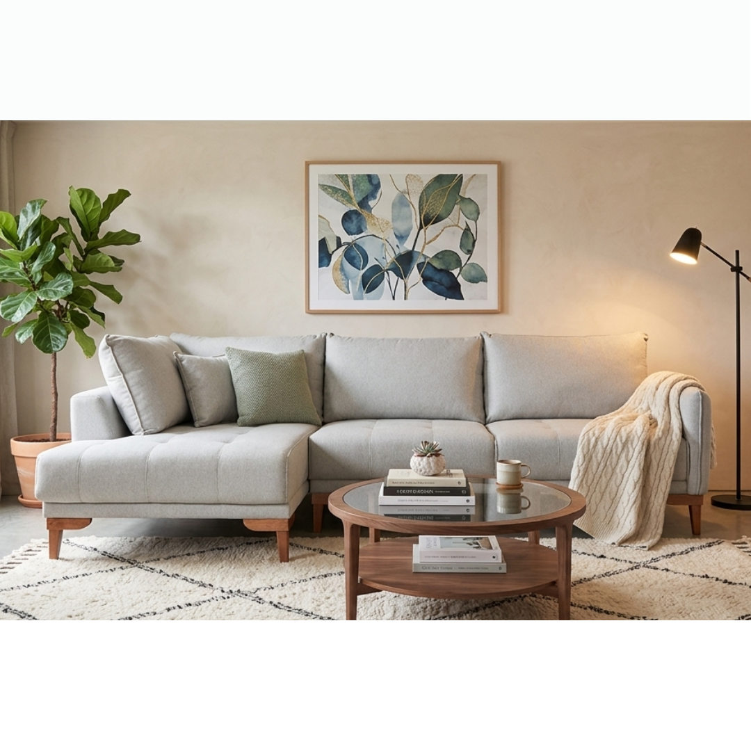 Sofá Fixo Barcelona com chaise - Imagem 2